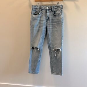 Pilcro and the Letterpress High Rise Slim Jeans. Size 30